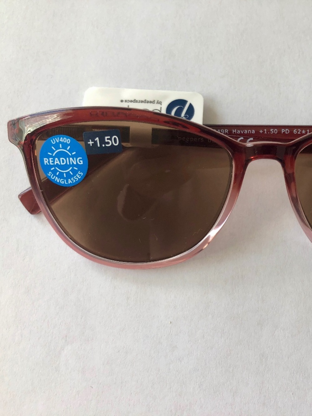 New Rust Ombre Cat-eye Peepers UV400 Sun‎ Readers +1.50